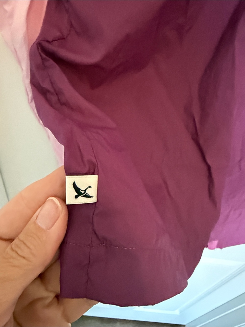 Eddie Bauer Colorblock Pink & Purple Hooded Windbreaker - Picture 6 of 11